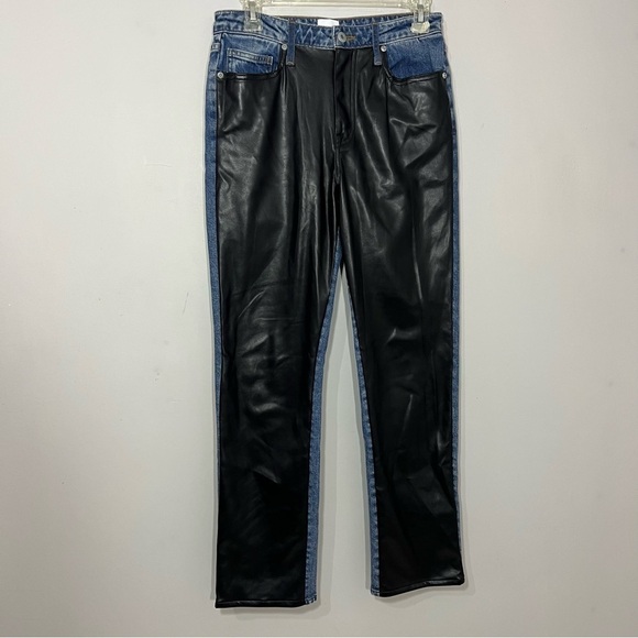 Jonathan Simkhai Jeans Leather Pants Rockstar Biker Indie Hipster Goth Punk - Picture 3 of 14